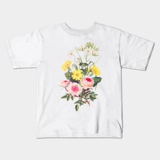 Flower Power -  Flower Bouquet - Hearts - Beautiful Flowers - Vintage Kids T-Shirt